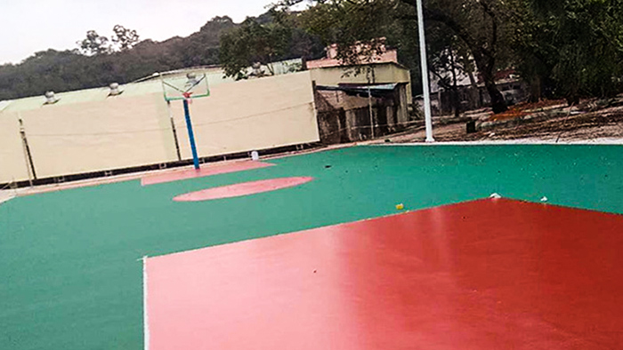 彩色籃球場造價