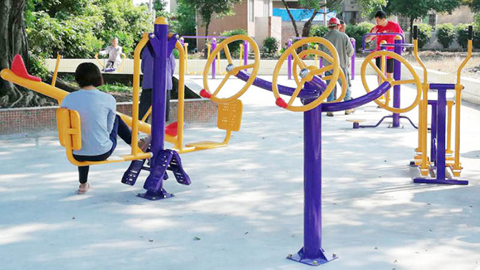 柳州鵝崗二期公共戶外健身設(shè)施大變樣